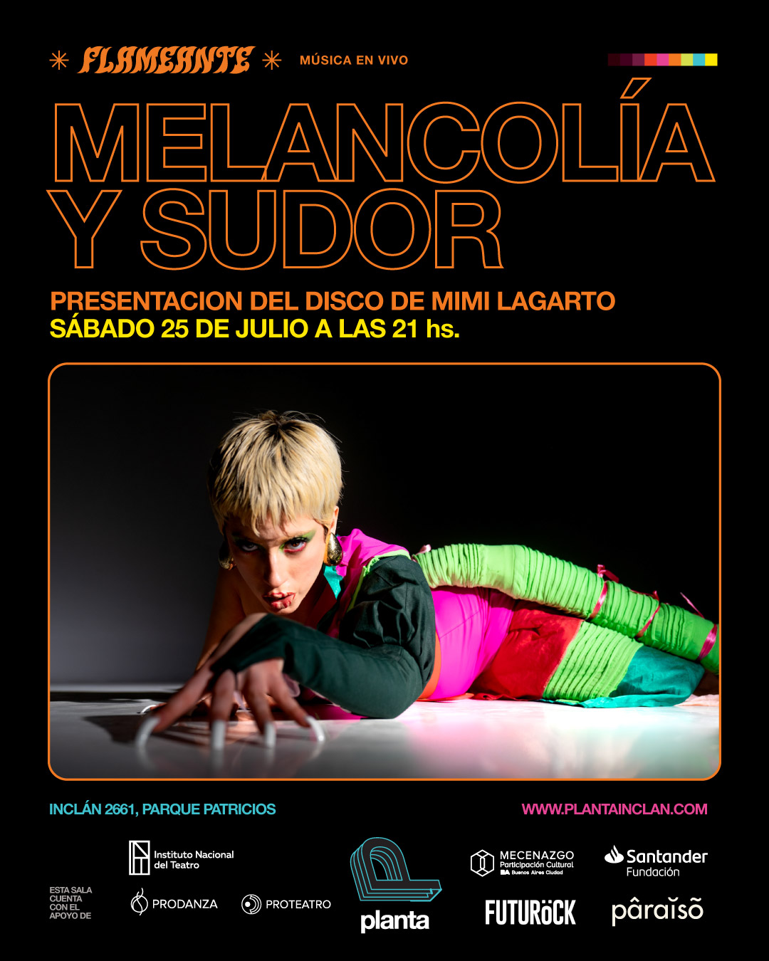 Melancolía y sudor, presentacion del disco de Mimi Lagarto